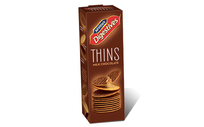 McVitie’s Digestive Thins Milk Chocolate 180g